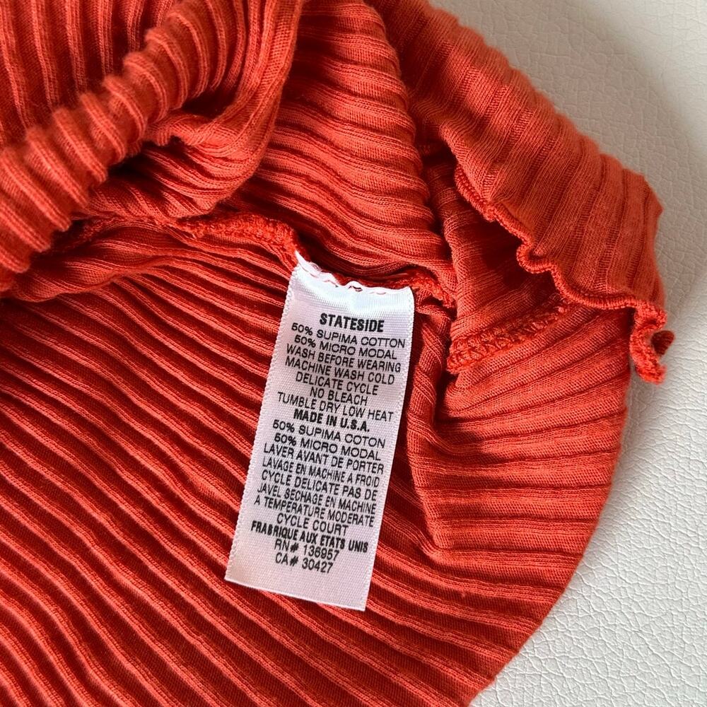 Stateside Orange Ribbed Tank Top - Picture 4 of 5